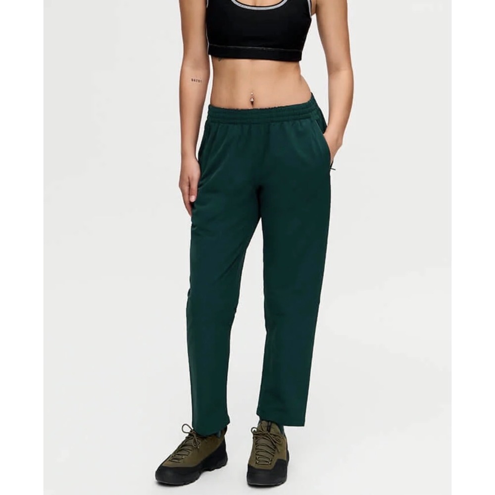 Outdoor Voices RecTrek 26" Pants Dark Green Womens Size L Hiking Trail Trekking